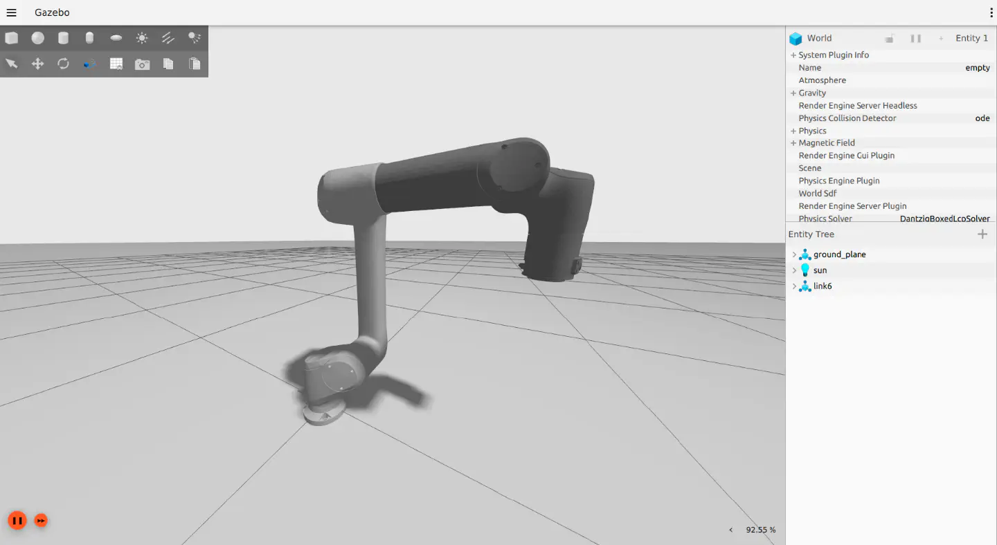 Link6 in Gazebo sim