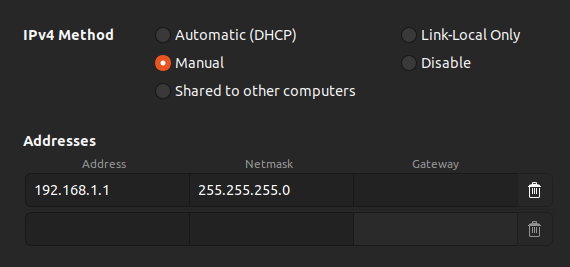 Network & web dashboard setup