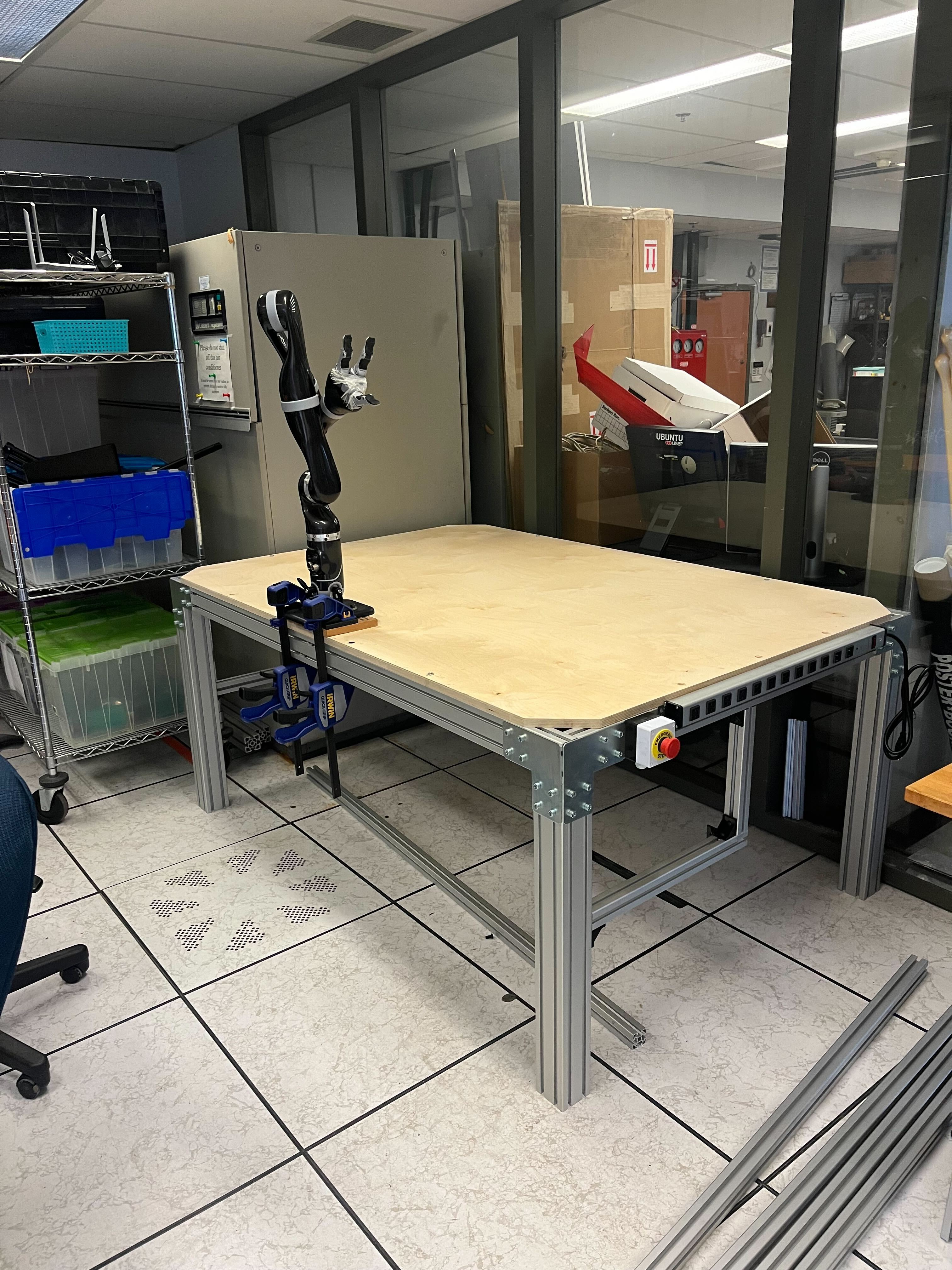 Kinova Jaco arms mounted on the table