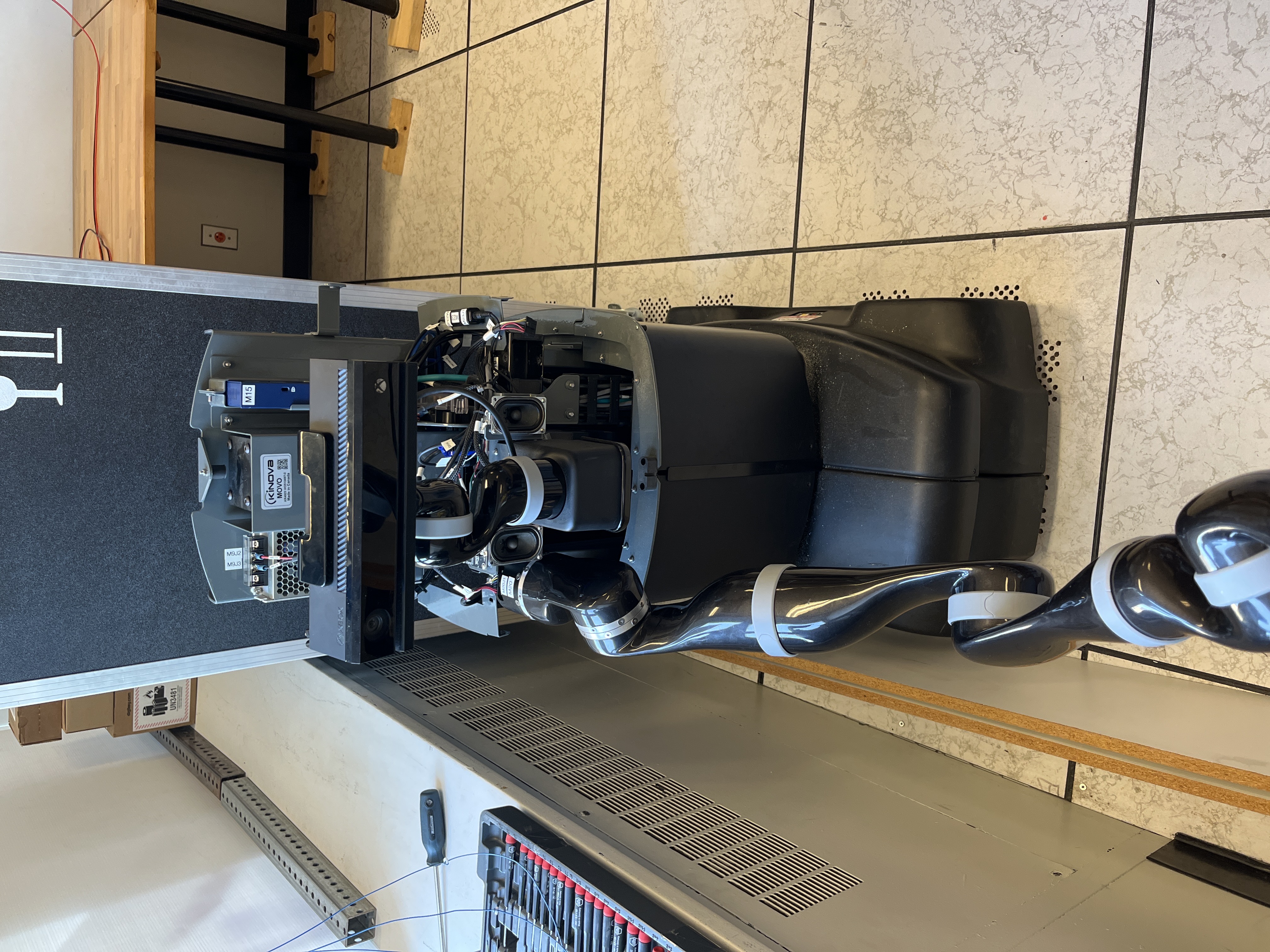 Panels off, dust everywhere